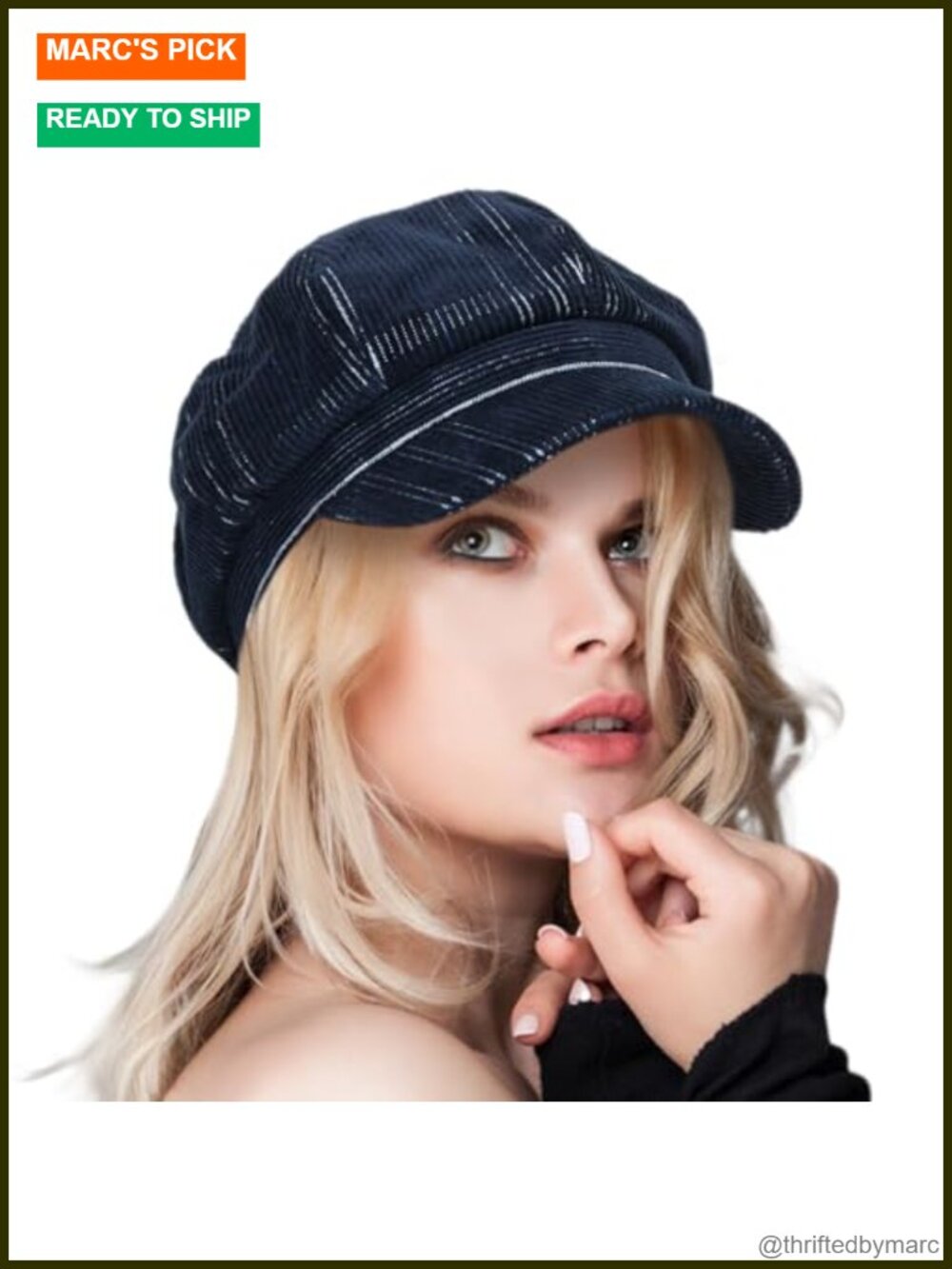 Women's Corduroy Newsboy Cap Cabbie Hat Adjustable Cotton Beret